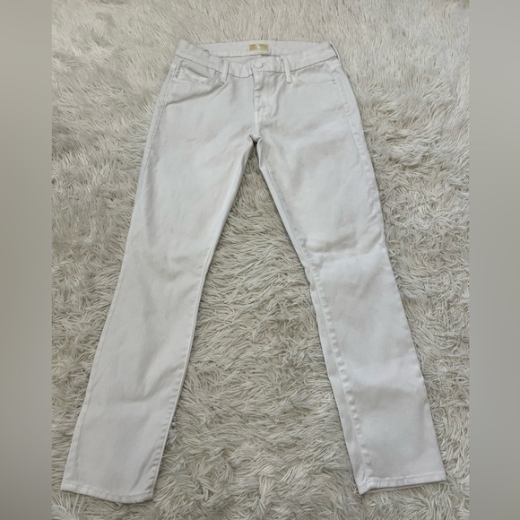 MOTHER Denim The Looker Crop in White Glass Slipper - Size 26 - Picture 2 of 11